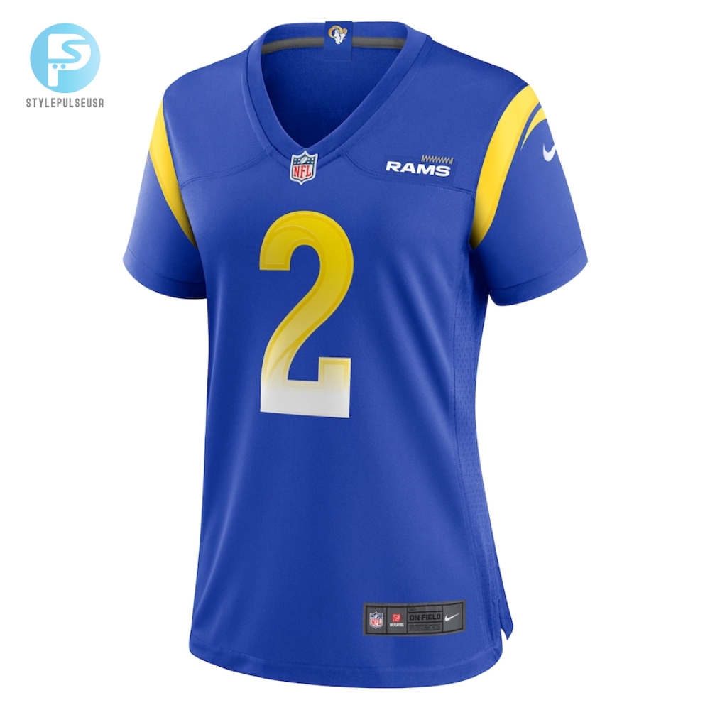 Womens Los Angeles Rams Russ Yeast Nike Royal Home Game Jersey 