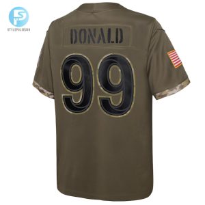 Youth Los Angeles Rams Aaron Donald Nike Olive 2022 Salute To Service Player Limited Jersey stylepulseusa 1 2