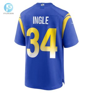 Mens Los Angeles Rams Tanner Ingle Nike Royal Home Game Jersey stylepulseusa 1 2