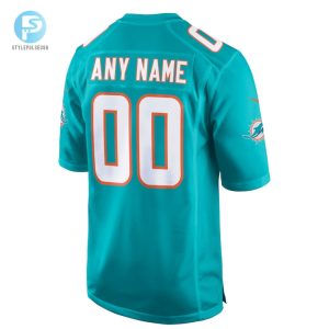 Mens Miami Dolphins Nike Aqua Custom Game Jersey stylepulseusa 1 2