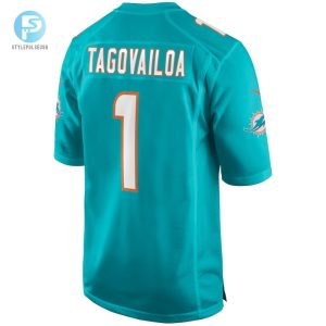 Mens Miami Dolphins Tua Tagovailoa Nike Aqua Player Game Jersey stylepulseusa 1 2