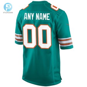 Mens Miami Dolphins Nike Aqua Alternate Custom Game Jersey stylepulseusa 1 2