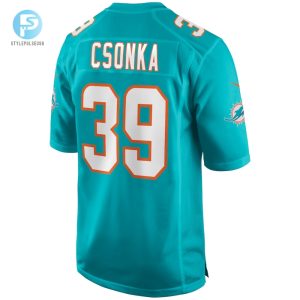 Mens Miami Dolphins Larry Csonka Nike Aqua Game Retired Player Jersey stylepulseusa 1 2