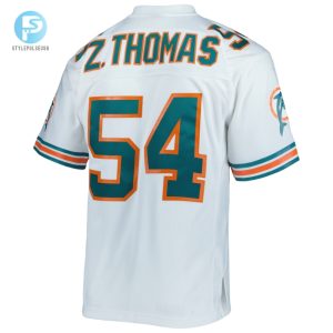 Mens Miami Dolphins Zach Thomas Mitchell Ness White Legacy Replica Jersey stylepulseusa 1 2