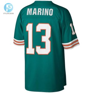 Mens Miami Dolphins Dan Marino Mitchell Ness Aqua Legacy Replica Jersey stylepulseusa 1 2