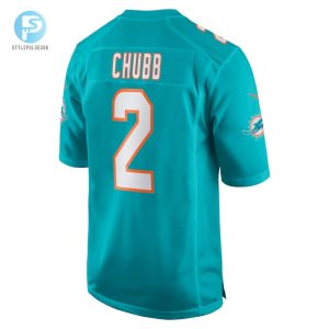 Mens Miami Dolphins Bradley Chubb Nike Aqua Game Player Jersey stylepulseusa 1 2