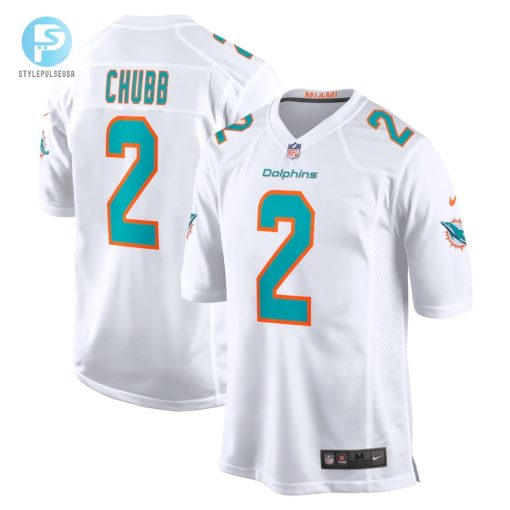 Mens Miami Dolphins Bradley Chubb Nike White Game Player Jersey stylepulseusa 1