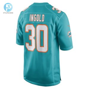 Mens Miami Dolphins Alec Ingold Nike Aqua Game Player Jersey stylepulseusa 1 2