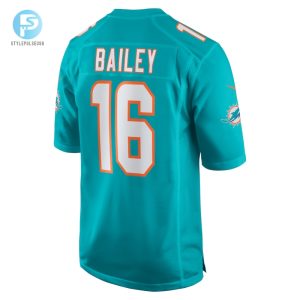 Mens Miami Dolphins Jake Bailey Nike Aqua Game Player Jersey stylepulseusa 1 2