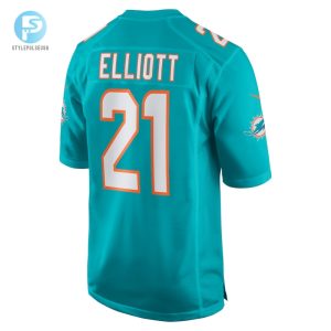 Mens Miami Dolphins Deshon Elliott Nike Aqua Game Player Jersey stylepulseusa 1 2