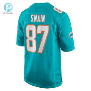 Mens Miami Dolphins Freddie Swain Nike Aqua Game Jersey stylepulseusa 1 2