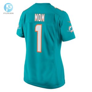 Womens Miami Dolphins Number 1 Mom Nike Aqua Game Jersey stylepulseusa 1 2