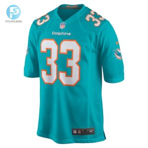 Mens Miami Dolphins Lamical Perine Nike Aqua Home Game Player Jersey stylepulseusa 1 1