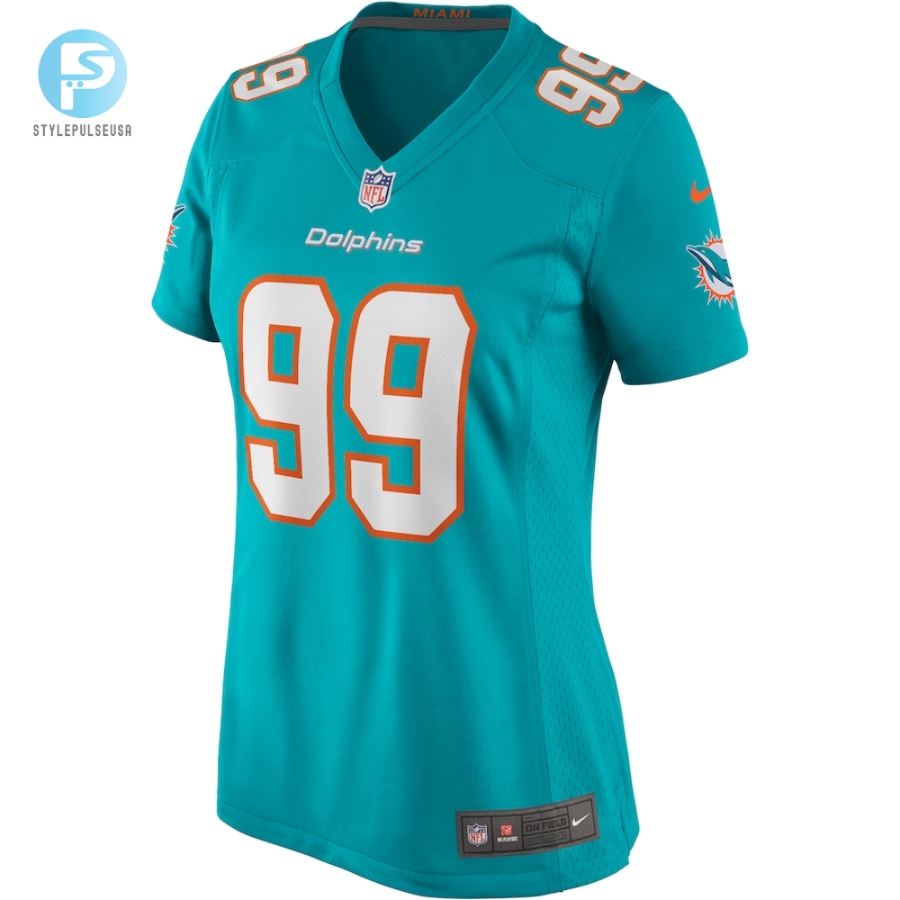 Womens Miami Dolphins Jason Taylor Nike Aqua Game Retired Player Jersey 