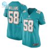 Womens Miami Dolphins Connor Williams Nike Aqua Game Player Jersey stylepulseusa 1