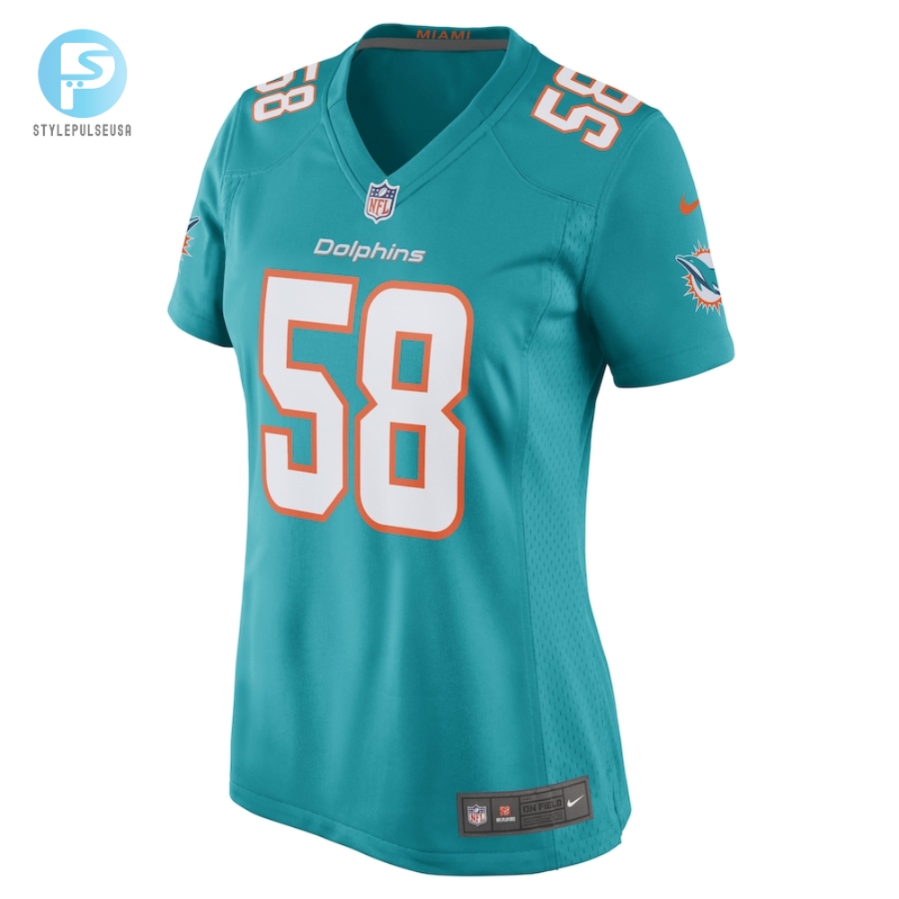 Womens Miami Dolphins Connor Williams Nike Aqua Game Player Jersey 