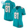 Womens Miami Dolphins Durham Smythe Nike Aqua Game Jersey stylepulseusa 1