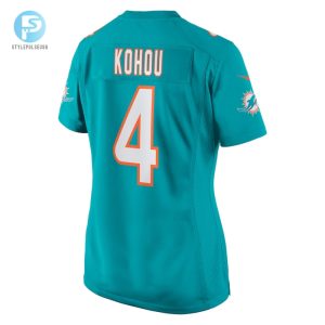 Womens Miami Dolphins Kader Kohou Nike Aqua Game Player Jersey stylepulseusa 1 2