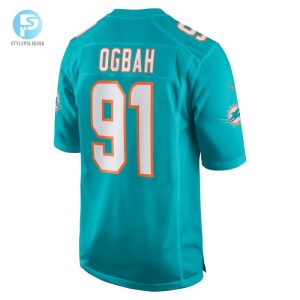 Mens Miami Dolphins Emmanuel Ogbah Nike Aqua Game Jersey stylepulseusa 1 2