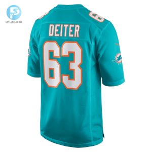 Mens Miami Dolphins Michael Deiter Nike Aqua Game Jersey stylepulseusa 1 2