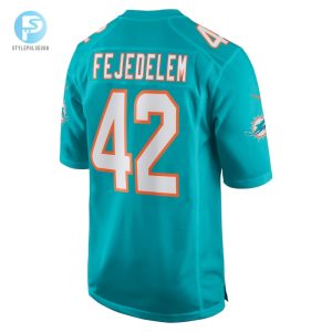 Mens Miami Dolphins Clayton Fejedelem Nike Aqua Game Jersey stylepulseusa 1 2