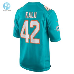 Mens Miami Dolphins Joshua Kalu Nike Aqua Team Game Jersey stylepulseusa 1 2