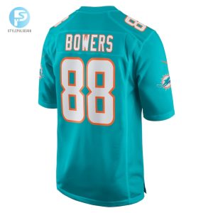 Mens Miami Dolphins Nick Bowers Nike Aqua Team Game Jersey stylepulseusa 1 2