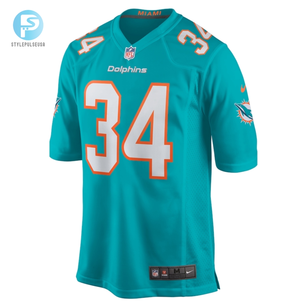 Mens Miami Dolphins Parry Nickerson Nike Aqua Team Game Jersey 