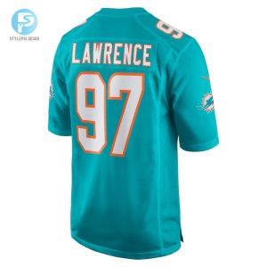 Mens Miami Dolphins Rashard Lawrence Nike Aqua Team Game Jersey stylepulseusa 1 2