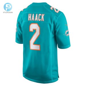 Mens Miami Dolphins Matt Haack Nike Aqua Game Jersey stylepulseusa 1 2