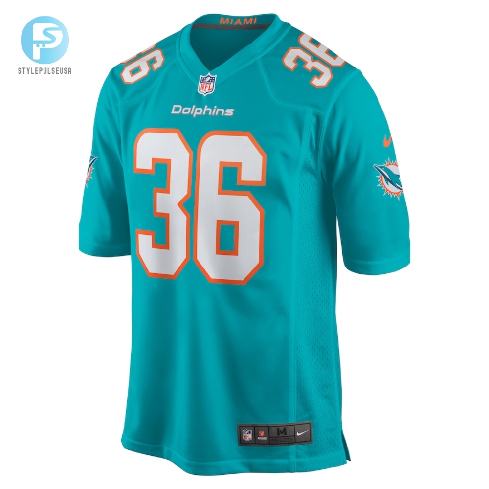 Mens Miami Dolphins Jamal Perry Nike Aqua Home Game Player Jersey 