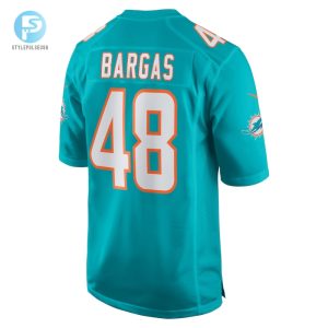 Mens Miami Dolphins Jake Bargas Nike Aqua Home Game Player Jersey stylepulseusa 1 2