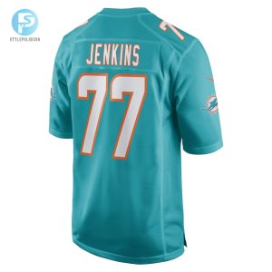 Mens Miami Dolphins John Jenkins Nike Aqua Game Player Jersey stylepulseusa 1 2