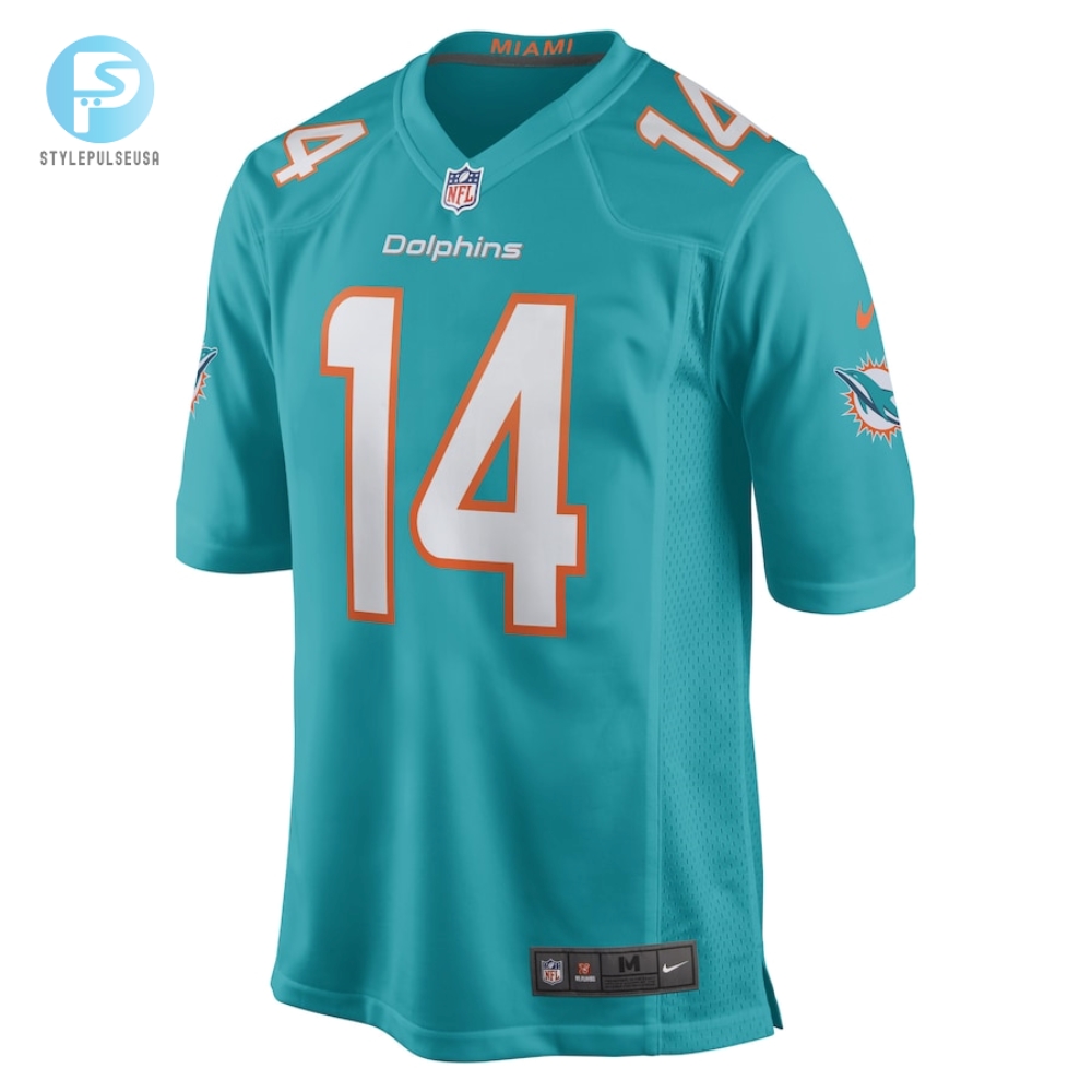 Mens Miami Dolphins Trent Sherfield Nike Aqua Game Player Jersey 