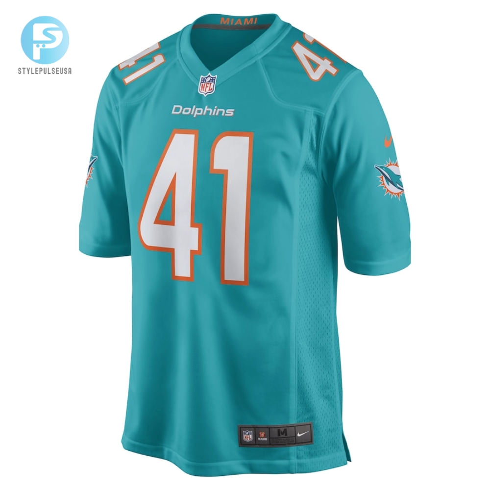 Mens Miami Dolphins Channing Tindall Nike Aqua Game Player Jersey 