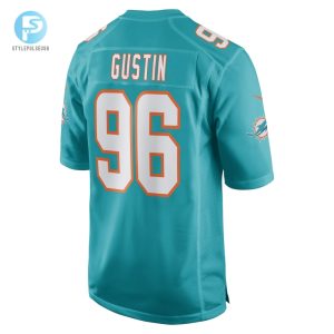 Mens Miami Dolphins Porter Gustin Nike Aqua Game Player Jersey stylepulseusa 1 2