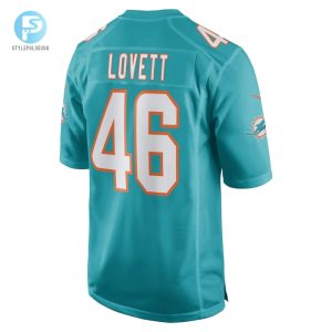 Mens Miami Dolphins John Lovett Nike Aqua Game Player Jersey stylepulseusa 1 2