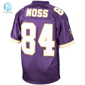 Mens Minnesota Vikings 1998 Randy Moss Mitchell Ness Purple Authentic Throwback Retired Player Jersey stylepulseusa 1 2