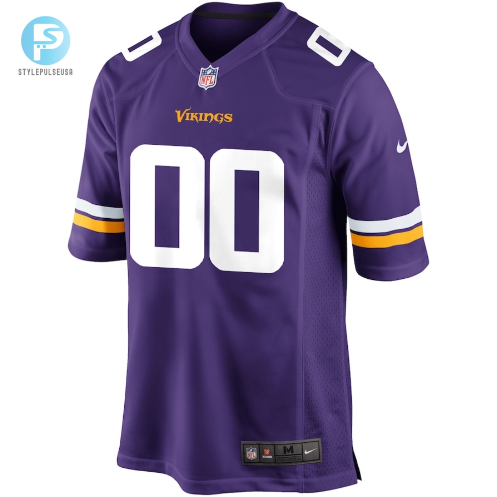 Mens Minnesota Vikings Nike Purple Custom Game Jersey 