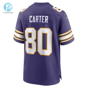 Mens Minnesota Vikings Cris Carter Nike Purple Classic Retired Player Game Jersey stylepulseusa 1 2