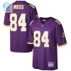 Mens Minnesota Vikings Randy Moss Mitchell Ness Purple Big Tall 1998 Retired Player Replica Jersey stylepulseusa 1