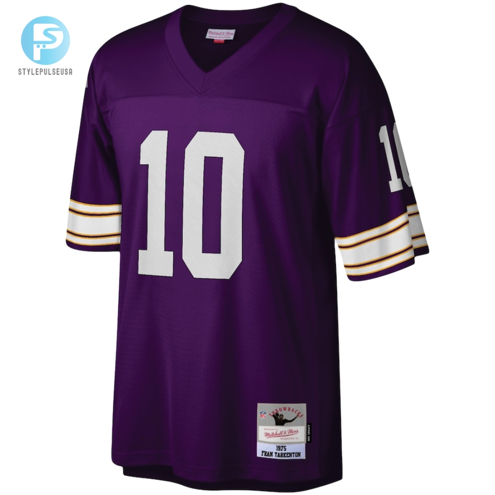 Mens Minnesota Vikings Fran Tarkenton Mitchell  Ness Purple Legacy Replica Jersey 