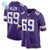 Mens Minnesota Vikings Jared Allen Nike Purple Retired Player Game Jersey stylepulseusa 1