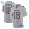 Mens Minnesota Vikings Justin Jefferson Nike Gray Atmosphere Fashion Game Jersey stylepulseusa 1