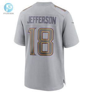 Mens Minnesota Vikings Justin Jefferson Nike Gray Atmosphere Fashion Game Jersey stylepulseusa 1 2