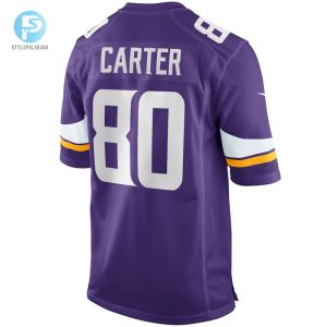 Mens Minnesota Vikings Cris Carter Nike Purple Game Retired Player Jersey stylepulseusa 1 2