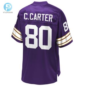 Mens Minnesota Vikings Chris Carter Nfl Pro Line Purple Retired Player Replica Jersey stylepulseusa 1 2