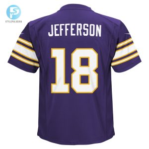 Preschool Minnesota Vikings Justin Jefferson Nike Purple Alternate Game Jersey stylepulseusa 1 2