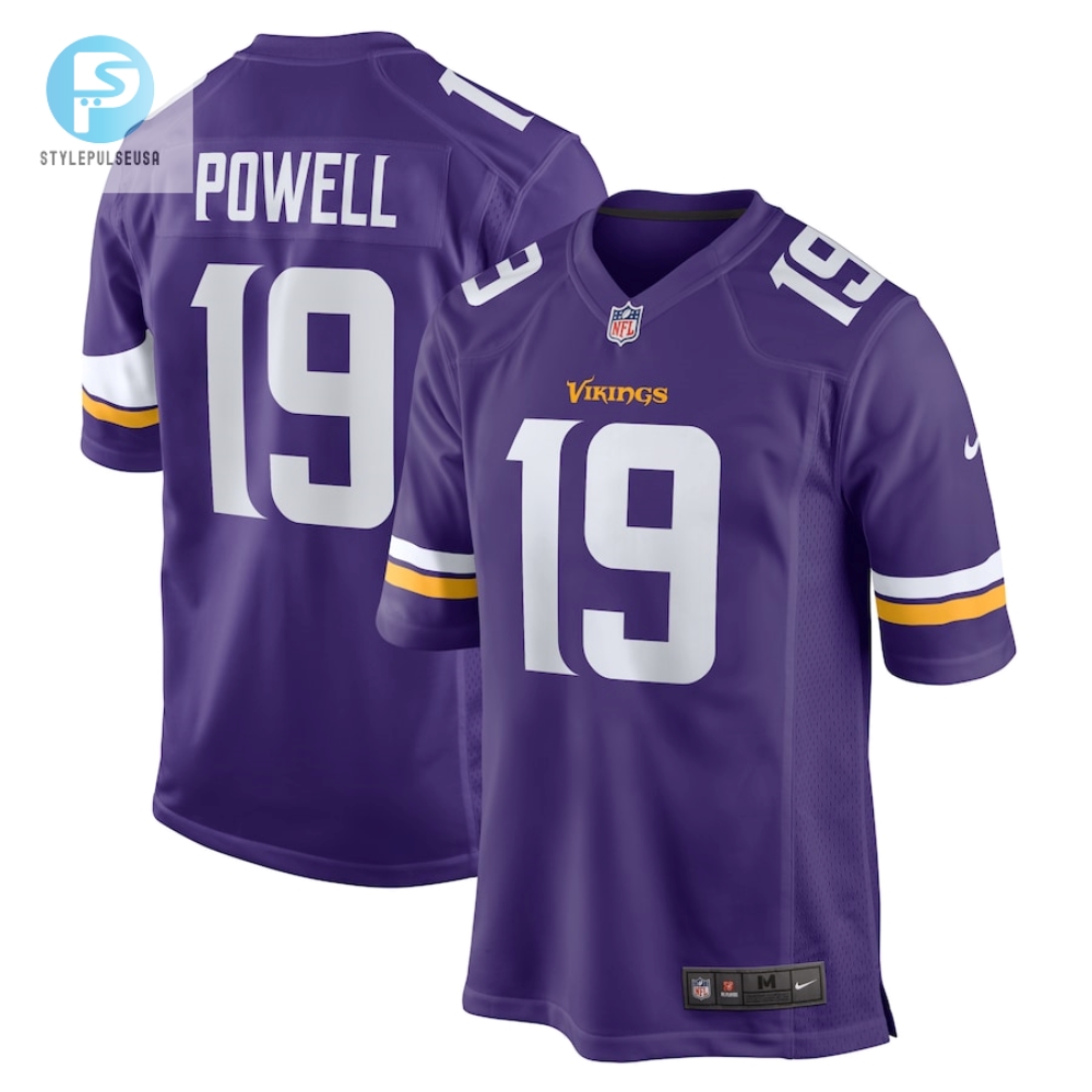 Mens Minnesota Vikings Brandon Powell Nike Purple Game Jersey stylepulseusa 1 3