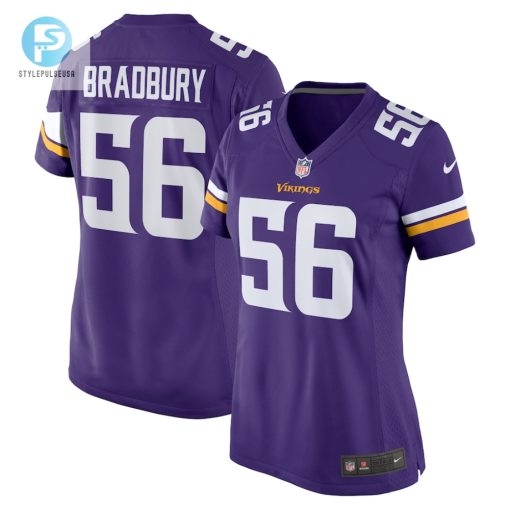 Womens Minnesota Vikings Garrett Bradbury Nike Purple Game Jersey stylepulseusa 1